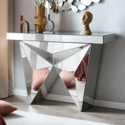 Wohnen 120x81x36 Tischkonsole aus Spiegelglas - Aknita