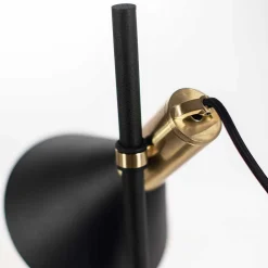 Wohnen Lampen & Leuchten*18x55x18 Tischlampe in Schwarz & Messingfarben - Marike