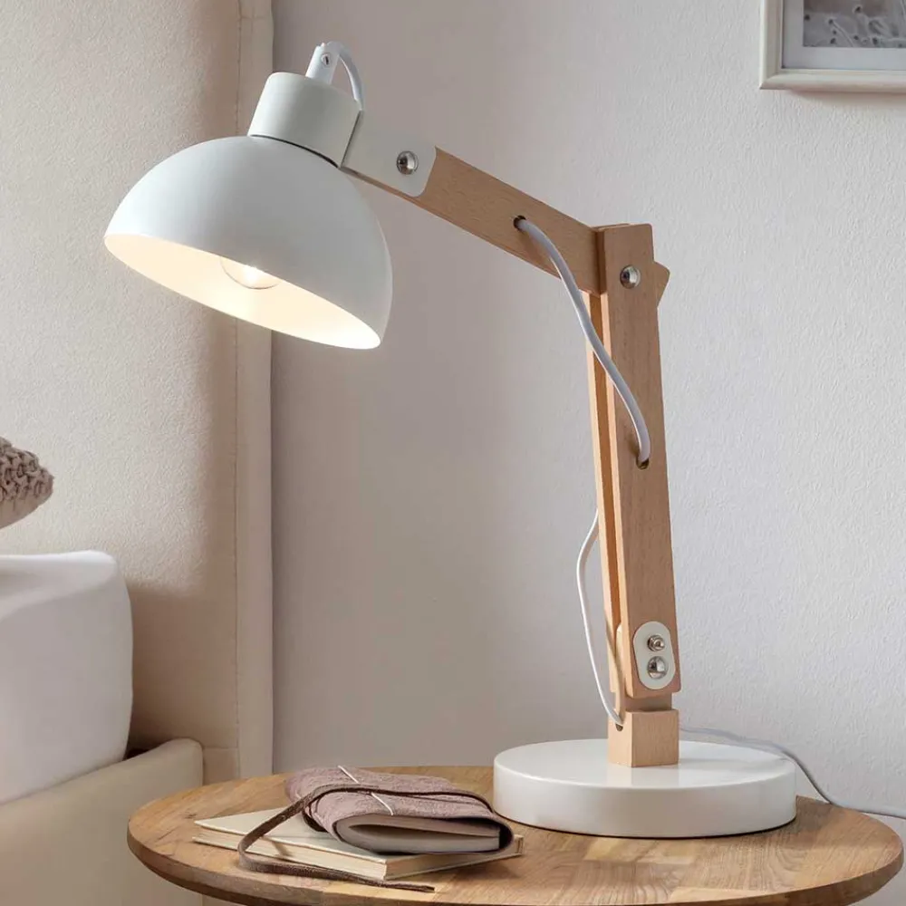 Wohnen Lampen & Leuchten*18x50x25 Tischleuchte im Skandi Design - Ikba