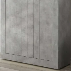 Wohnen 110x144x43 Türen-Highboard in Beton Dekor - Eman