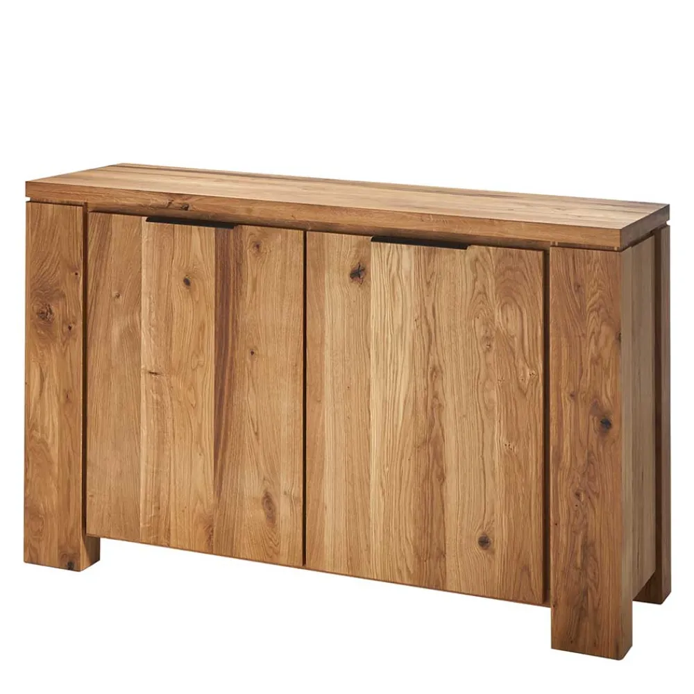 Wohnen Küchenschränke|Sideboards & Kommoden*130x8x45 Türen-Kommode aus geölter Wildeiche - Sympatia