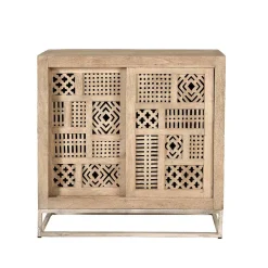 Wohnen 90x90x40 Türen-Kommode mit Ethno Flair - Valuta