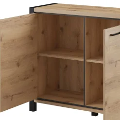 Wohnen 112x91x41 2-türige Kommode mit Metallgriffen - Zavorra