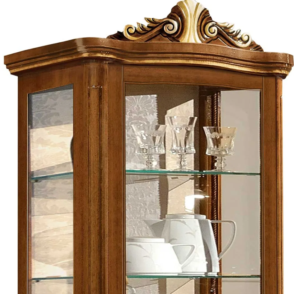 Wohnen 64x199x40 1-türige Vitrine im Italienischen Stil - Aciara