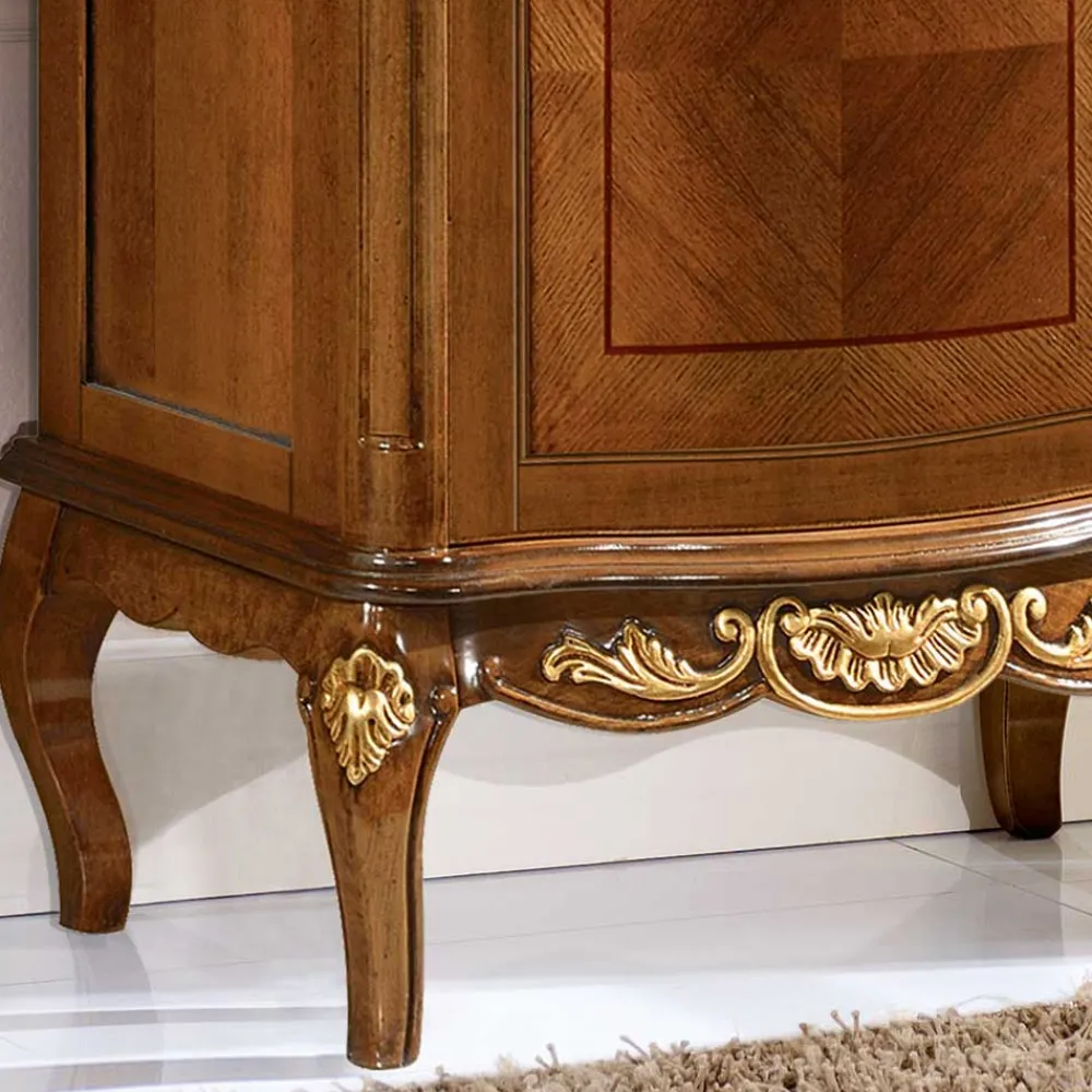 Wohnen 64x199x40 1-türige Vitrine im Italienischen Stil - Aciara