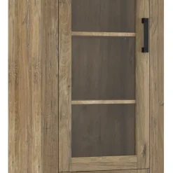 Wohnen Esszimmer-Vitrinen|Vitrinen*65x200x40 2-türige Vitrine in Eiche Dunkel - Fanos