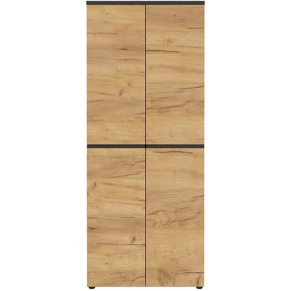 Wohnen 80x197x40 2-türiger Aktenschrank in Wildeiche Optik - Contrage