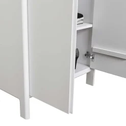 Wohnen 65x192x34 2-türiger Garderobenschrank in Weiß - Oranias