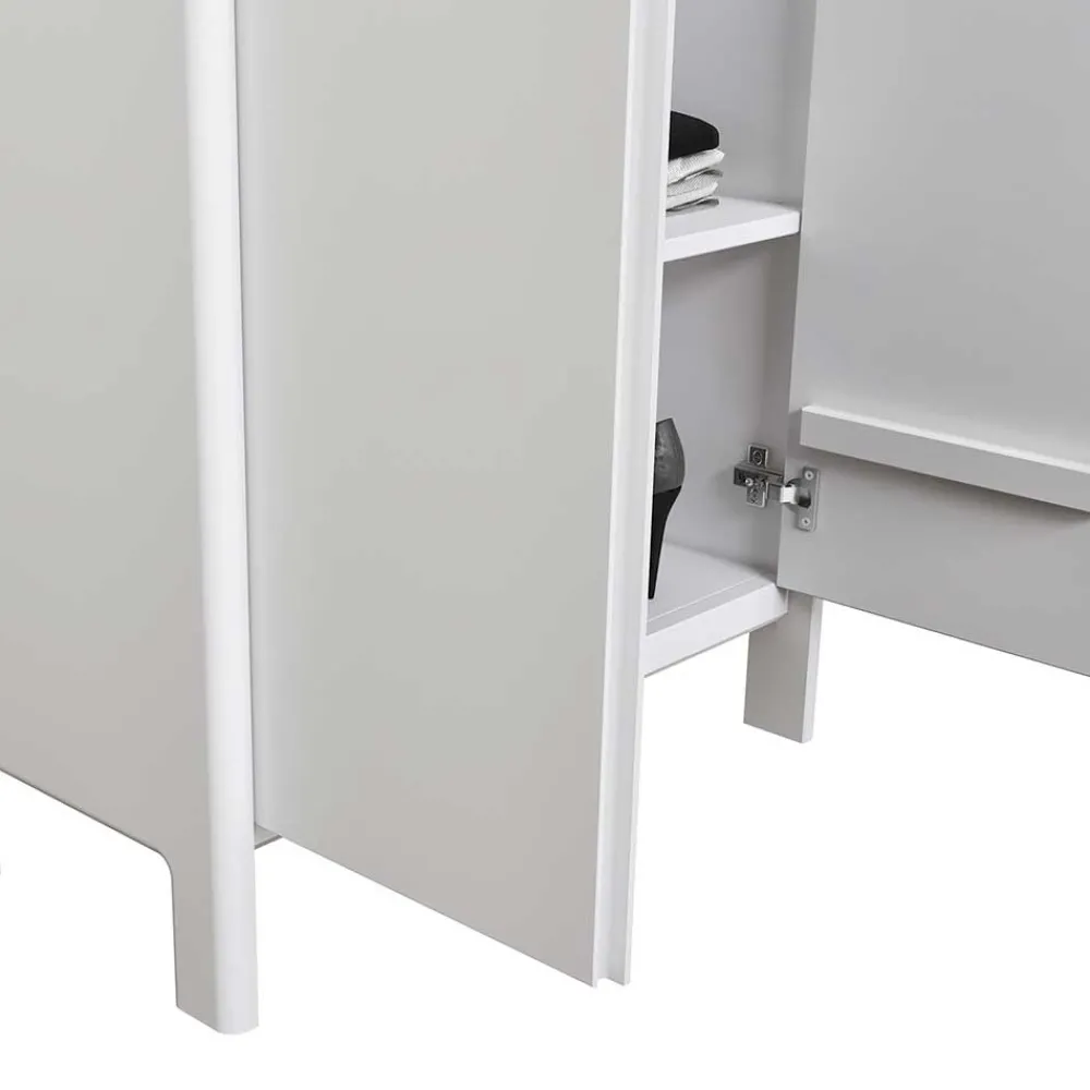 Wohnen 65x192x34 2-türiger Garderobenschrank in Weiß - Oranias