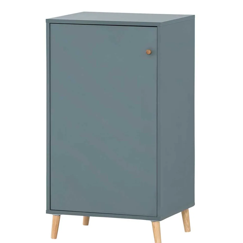 Wohnen 51x93x41 1-türiger Office Schrank in Petrol - Baiamare