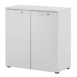 Wohnen Büroschränke*80x84x41 2-türiger Officeschrank in Lichtgrau - Bowsla