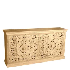 Wohnen 180x90x45 4-türiges Sideboard im Ethno Stil - Runiasa