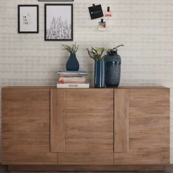 Wohnen 181x90x44 3-türiges Sideboard mit Sockelgestell - Basento