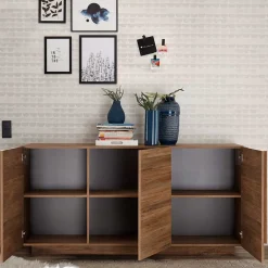 Wohnen 181x90x44 3-türiges Sideboard mit Sockelgestell - Basento