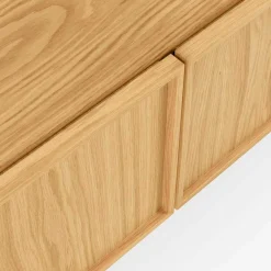 Wohnen 112x51x42 2-türiges TV Lowboard in Eiche - Ravilon