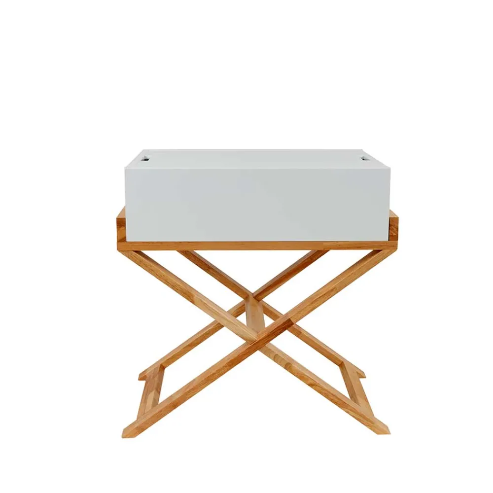 Wohnen 56x58x34 Truhe Kommode mit Klappe - Esmail