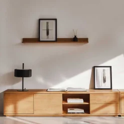 Wohnen 200x44x36 TV Board in Eiche Furnier - Elastian