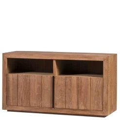 Wohnen 138x75x50 TV Kommode aus Teak Massivholz - Myons