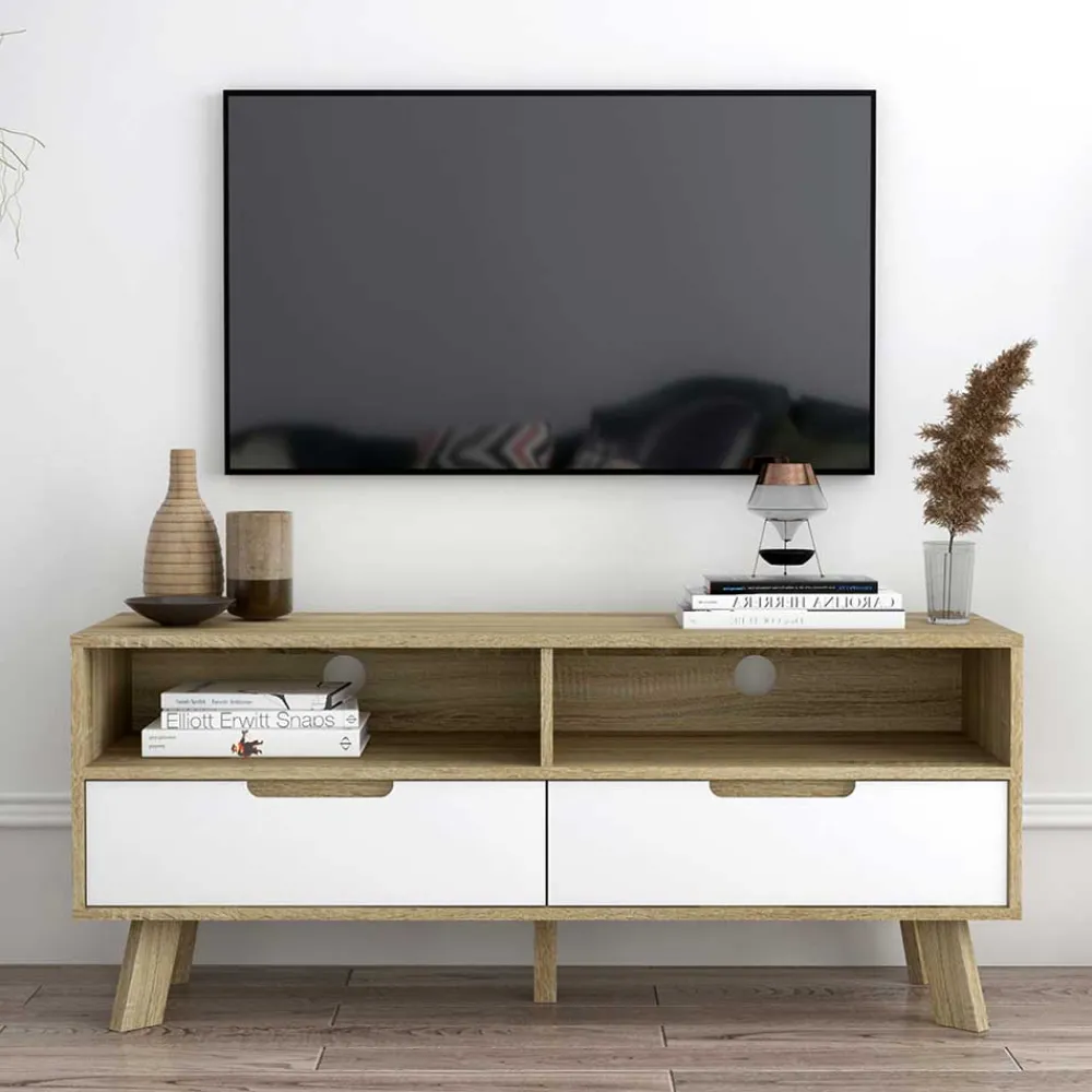 Wohnen Tv & Hifi-Möbel|Tv & Hifi-Möbel*140x52x40 TV Kommode im Skandi Design - Justa