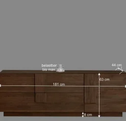 Wohnen Lowboards|Tv & Hifi-Möbel*181x63x44 TV Kommode in Holzoptik - Basento