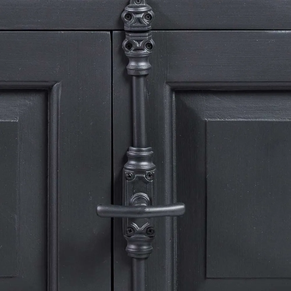 Wohnen Vintage Möbel|Sideboards & Kommoden*100x70x40 TV Kommode in Schwarz & Teak - Niovan