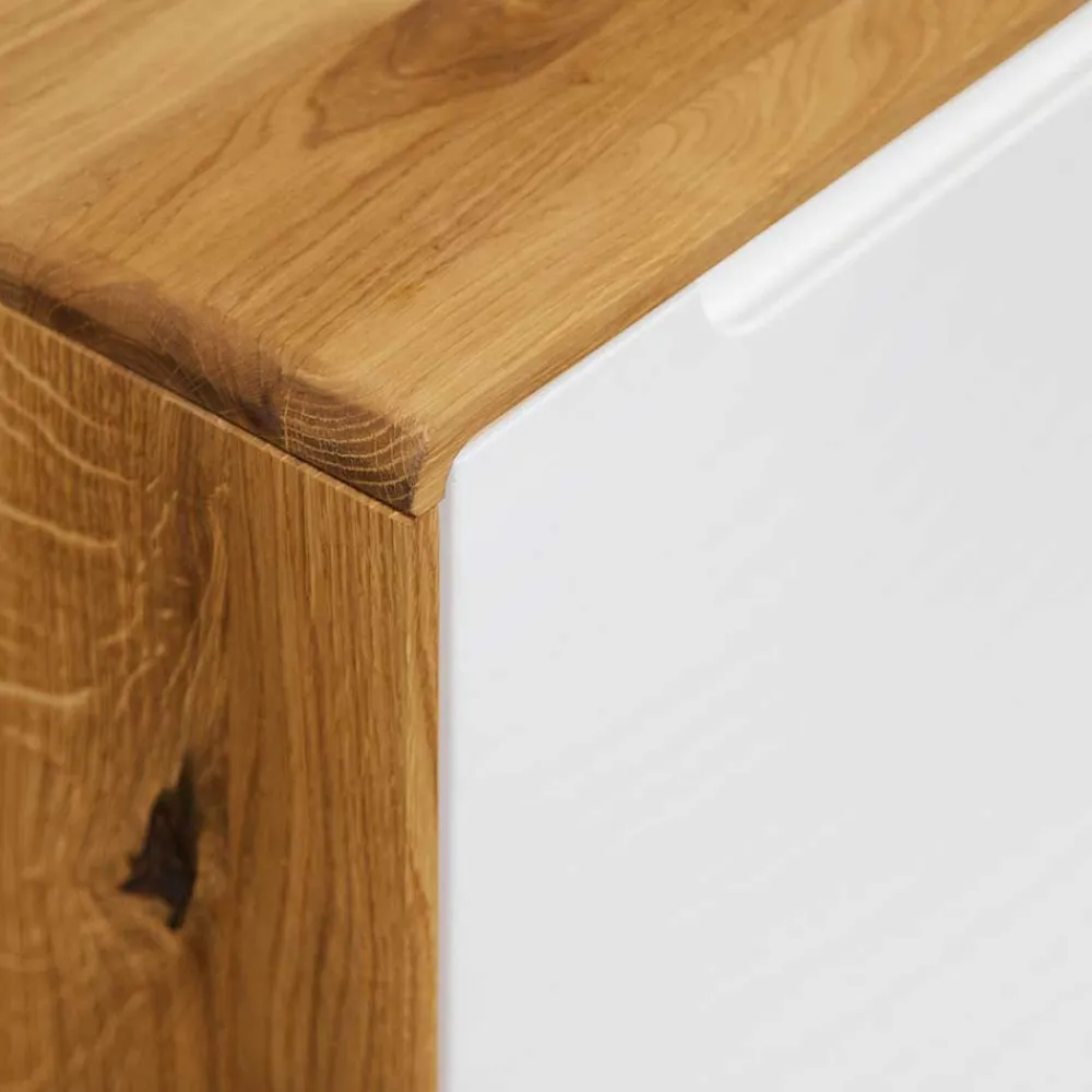 Wohnen Weiße Möbel|Sideboards & Kommoden*120x48x40 TV Kommode in Wildeiche mit Weiß - Diesta I