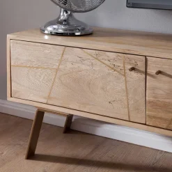 Wohnen 145x47x35 TV Lowboard aus Mango Massivholz - Geyco