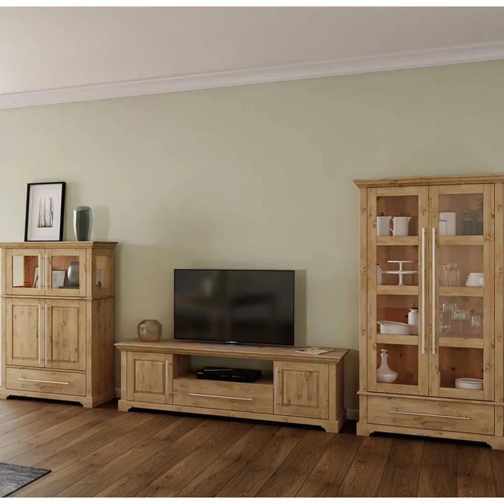Wohnen Tv & Hifi-Möbel|Tv & Hifi-Möbel*171x52x39 TV Lowboard im Landhaus Stil - Noellisa
