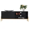 Wohnen Tv & Hifi-Möbel|Tv & Hifi-Möbel*140x52x35 TV Lowboard in Schwarz & Pinie Natur - Estrevin