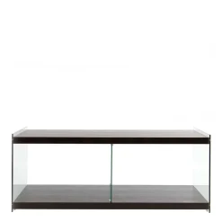 Wohnen 120x45x60 TV Lowboard in Walnuss & Transparent - Adlona