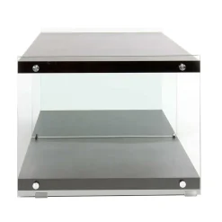 Wohnen 120x45x60 TV Lowboard in Walnuss & Transparent - Adlona