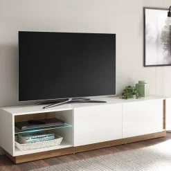 Wohnen Tv & Hifi-Möbel|Tv & Hifi-Möbel*188x46x40 TV Lowboard mit 2 Klappen - Myrda