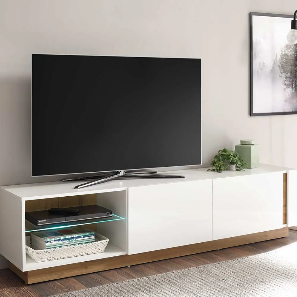 Wohnen Tv & Hifi-Möbel|Tv & Hifi-Möbel*188x46x40 TV Lowboard mit 2 Klappen - Myrda