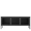 Wohnen 130x55x40 TV Lowboard mit drei Glastüren - Estang