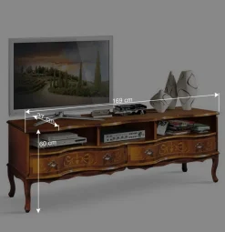 Wohnen 169x60x37 TV Phonotisch mit Barock Design - Motiz