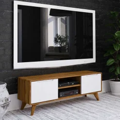 Wohnen 134x48x40 TV Schrank mit Türen & Fächern - Diesta