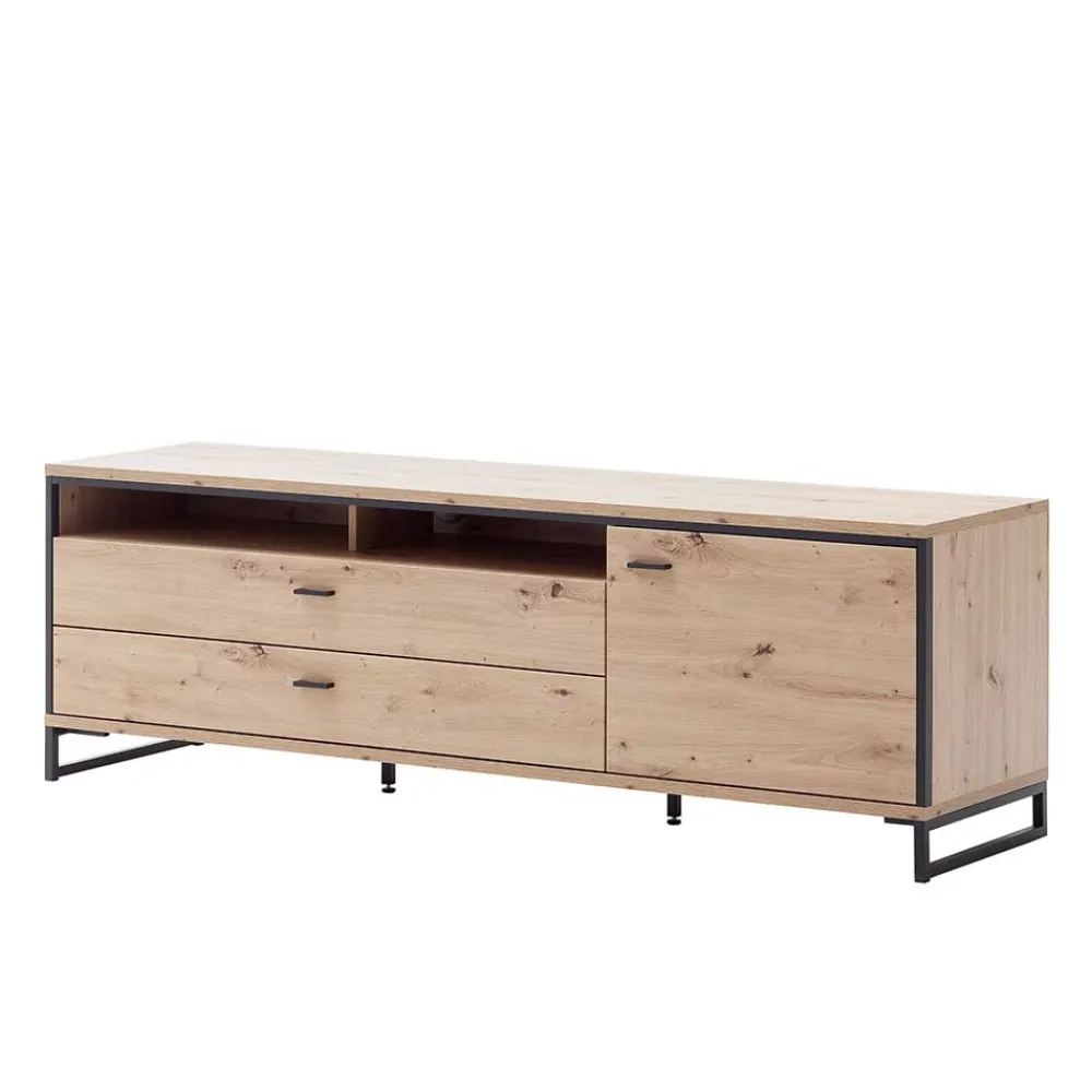Wohnen Tv & Hifi-Möbel|Tv & Hifi-Möbel*183x60x50 TV Unterschrank in Eiche Holzoptik - Nikdus
