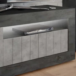 Wohnen 138x56x43 TV Unterschrank in Grau zweifarbig - Dionassa