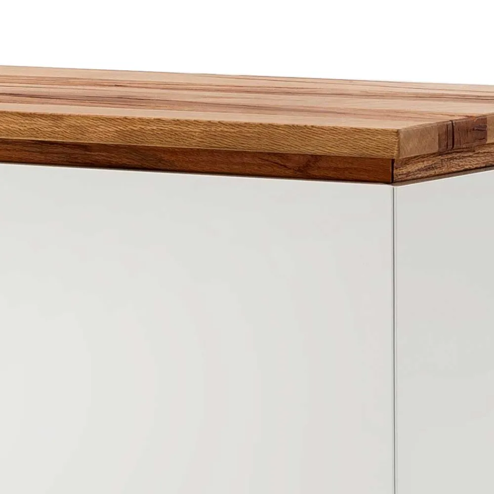 Wohnen Sideboards & Kommoden|Sideboards & Kommoden*202x54x40 TV Unterschrank in Weiß & Asteiche - Vangels