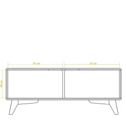 Wohnen Tv & Hifi-Möbel|Tv & Hifi-Möbel*120x48x40 TV Unterschrank mit zwei Türen - Junola