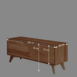 Wohnen Tv & Hifi-Möbel|Tv & Hifi-Möbel*120x48x40 TV Unterschrank mit zwei Türen - Junola