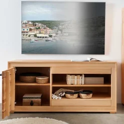Wohnen Tv & Hifi-Möbel|Tv & Hifi-Möbel*130x62x46 TV-Board aus Kernbuche Massivholz - Sarosca