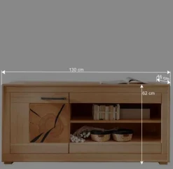 Wohnen Tv & Hifi-Möbel|Tv & Hifi-Möbel*130x62x46 TV-Board aus Kernbuche Massivholz - Sarosca