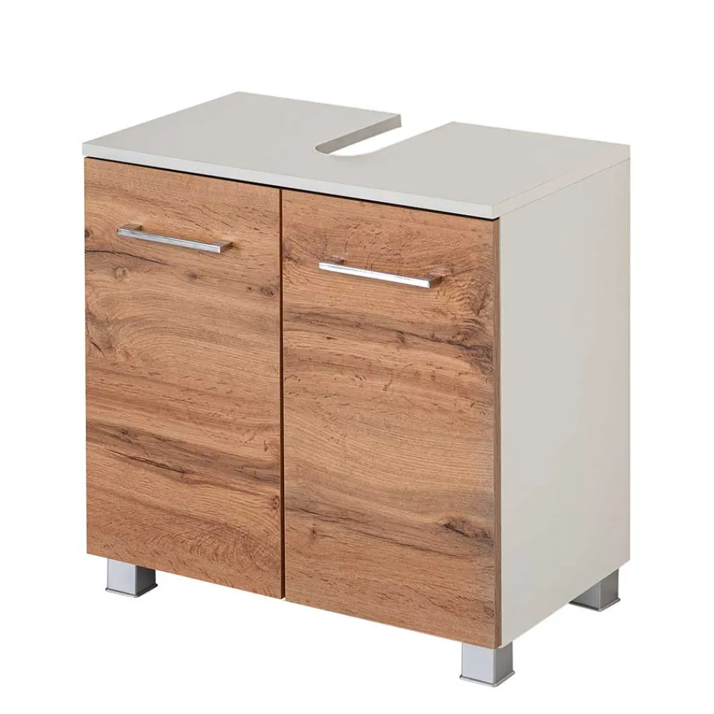 Wohnen Waschtisch|Waschbeckenunterschränke*60x54x35 Unterbeckenschrank mit Doppeltür - Tonra