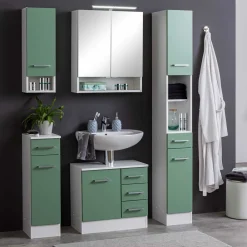 Wohnen 25x84x35 Unterschrank fürs Badezimmer in Grün - Loenixa