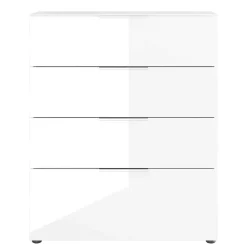 Wohnen 83x101x42 Vier-Schubladen-Kommode in Weiß - Thima