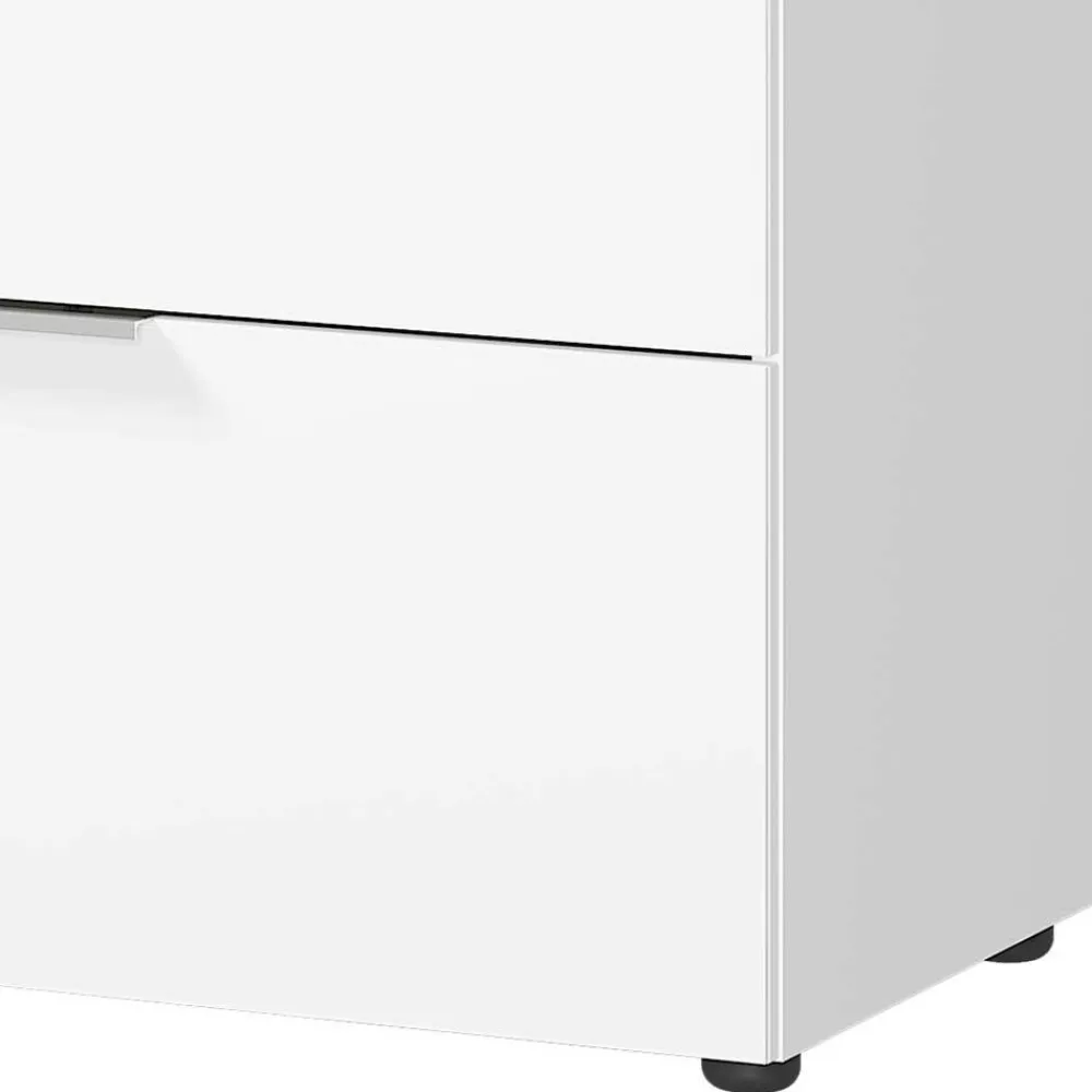 Wohnen 83x101x42 Vier-Schubladen-Kommode in Weiß - Thima