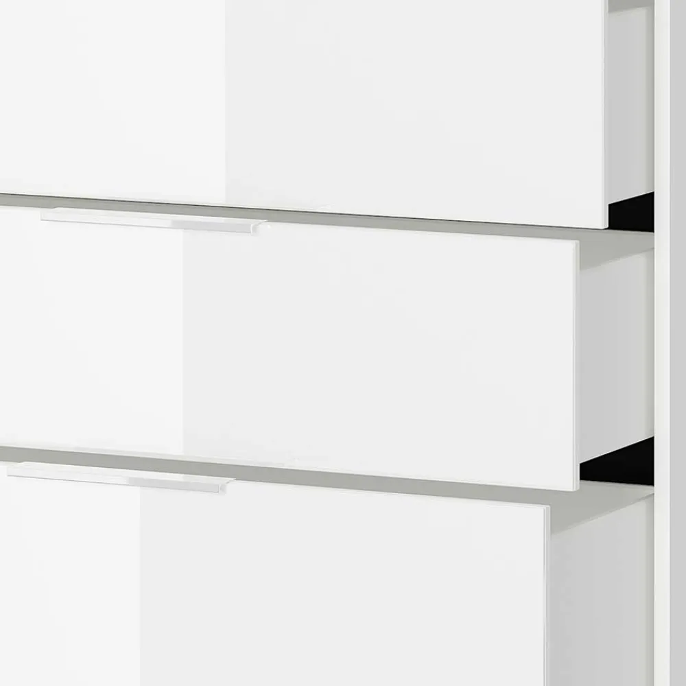 Wohnen 83x101x42 Vier-Schubladen-Kommode in Weiß - Thima