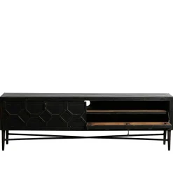 Wohnen Sideboards & Kommoden|Landhausmöbel*160x50x45 Vintage Design Lowboard in Schwarz - Illestra