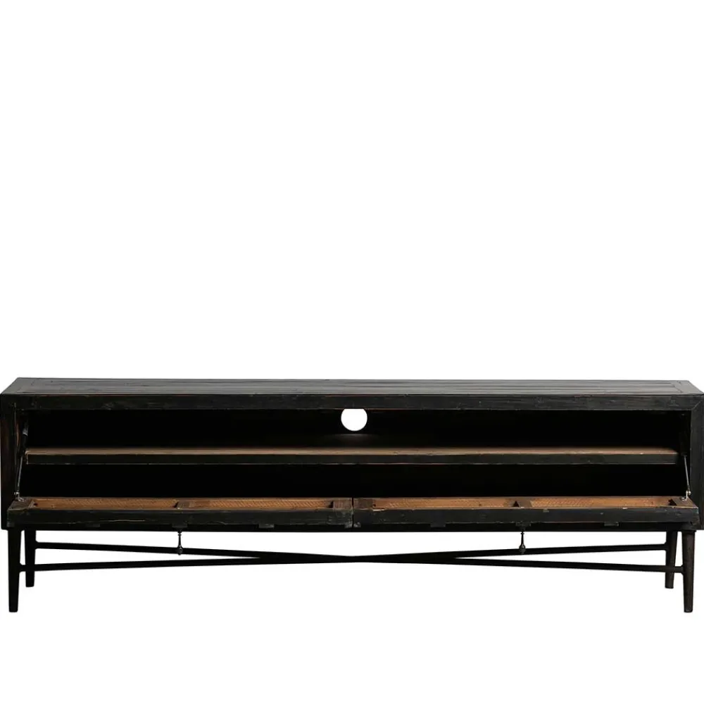 Wohnen Sideboards & Kommoden|Landhausmöbel*160x50x45 Vintage Design Lowboard in Schwarz - Illestra